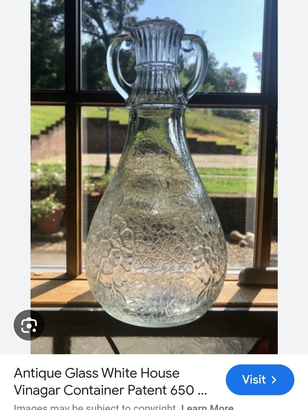 White House Vinegar Jug